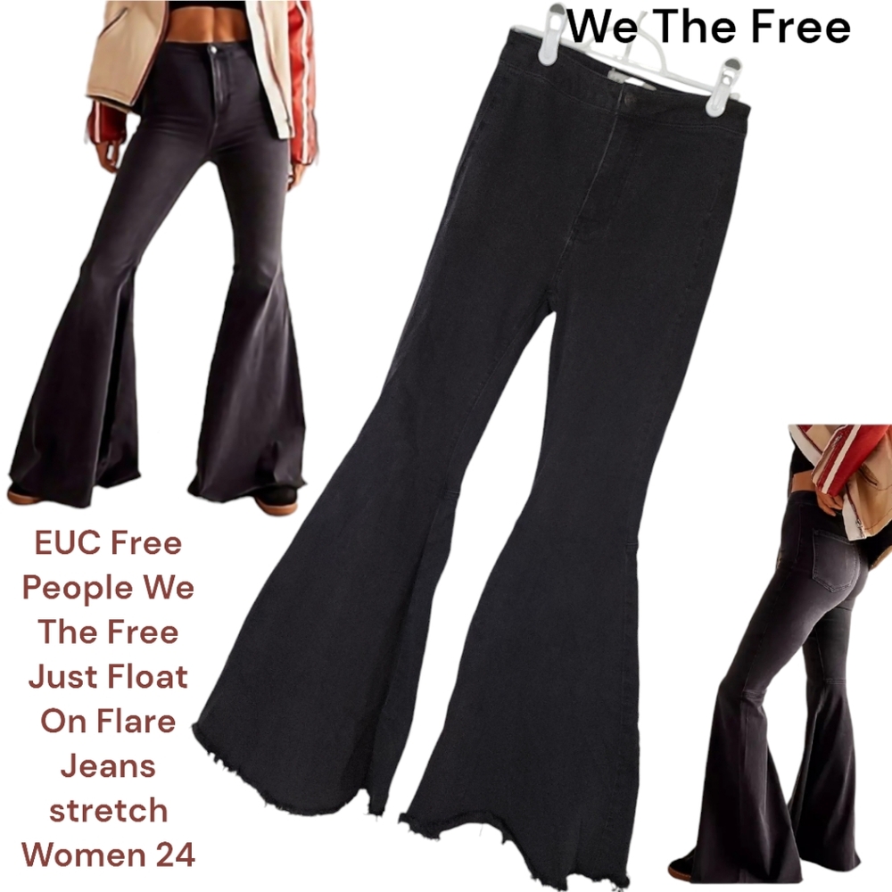 We The Free Black Flare Jeans for Women